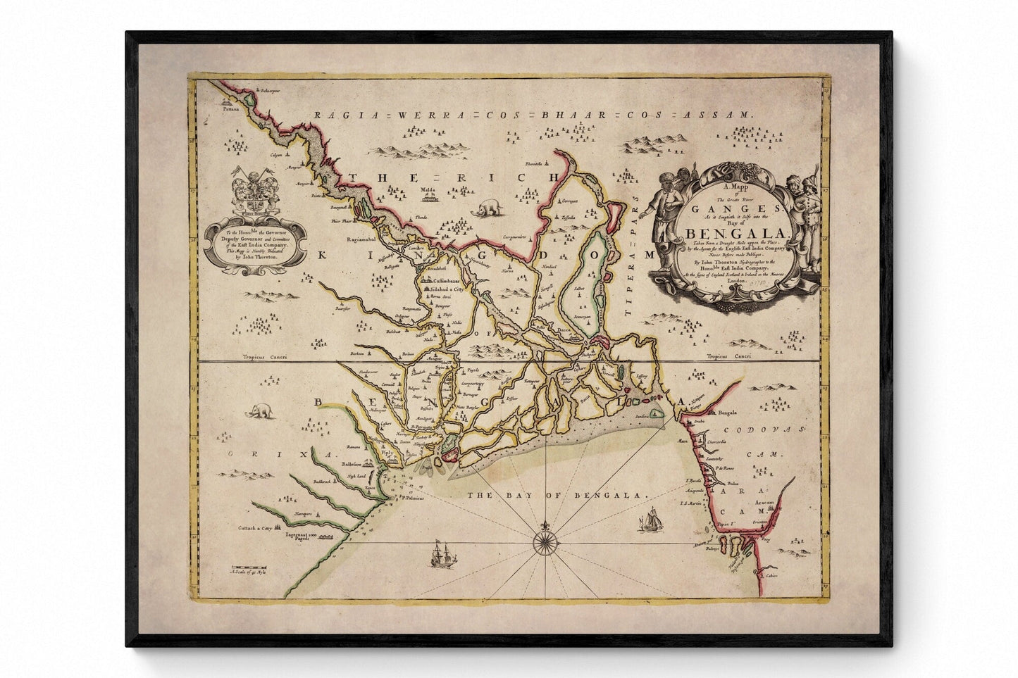 Bay of Bengal Map dated 1685