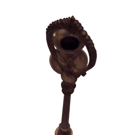 Antiqued Brass Finished Metal 3 Stick Candle Holder