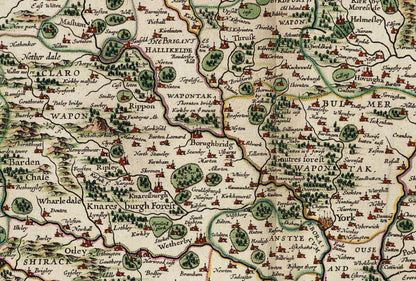 Map of Yorkshire dated 1645
